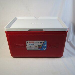 Coleman Party Stacker Red 48 Can Cooler Model 9223 Stackable